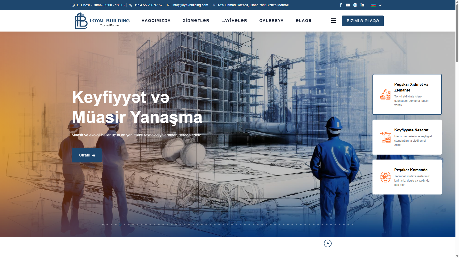 Screenshot of Hosting Service for Loyal Building