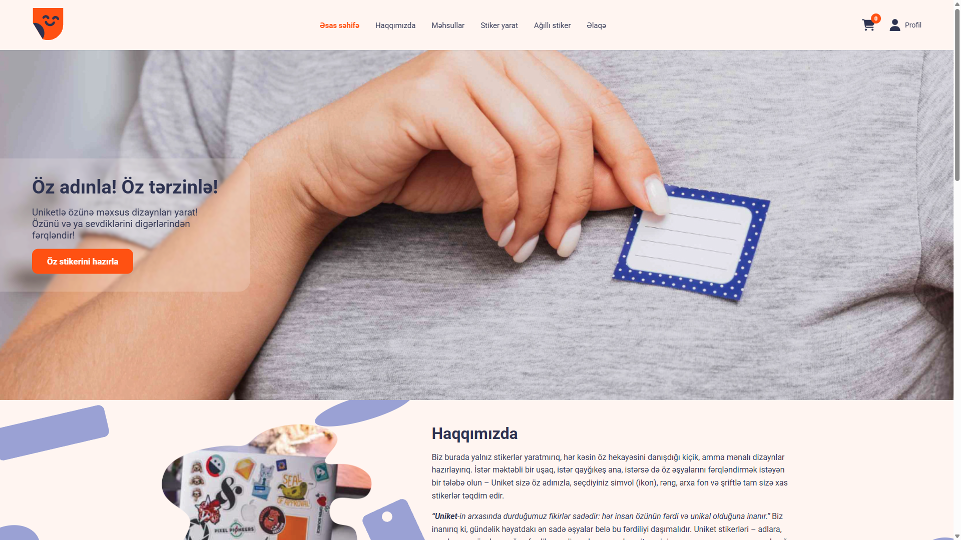 Screenshot of Website for Uniket